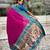 Rani pink woven self design pure silk paithani saree with blouse