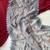 Grey Color  Sequins embroidered jaal and multi thread georgate saree cutwork design 