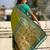Mehendi woven self design pure silk paithani saree with blouse