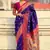 Violet woven self design pure silk paithani saree with blouse
