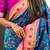 Blue woven self design pure silk paithani saree with blouse