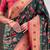 Dark green woven self design pure silk paithani saree with blouse