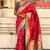 Pink woven self design pure silk paithani saree with blouse