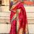 Pink woven self design pure silk paithani saree with blouse