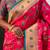 Pink woven self design pure silk paithani saree with blouse
