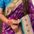 Purple woven self design pure silk paithani saree with blouse