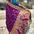 Purple woven self design pure silk paithani saree with blouse