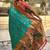 Sea green woven self design pure silk paithani saree with blouse