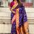 Violet woven self design pure silk paithani saree with blouse