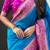 Blue woven self design pure silk paithani saree with blouse