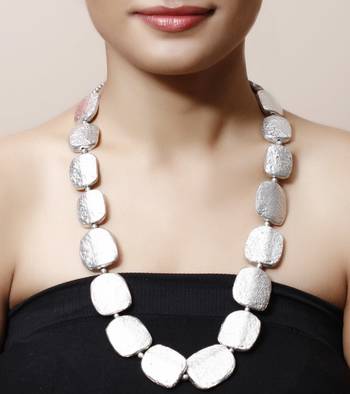 Silver Stones Long Necklace 3