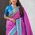 Lavender woven self design pure silk paithani saree with blouse
