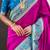 Pink woven self design pure silk paithani saree with blouse