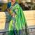 Pista green woven self design pure silk paithani saree with blouse
