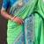 Pista green woven self design pure silk paithani saree with blouse