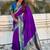 Purple woven self design pure silk paithani saree with blouse