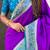 Purple woven self design pure silk paithani saree with blouse