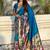 Blue woven self design pure silk paithani saree with blouse