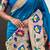 Blue woven self design pure silk paithani saree with blouse
