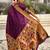 Dark purple woven self design pure silk paithani saree with blouse