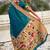Firozi woven self design pure silk paithani saree with blouse