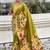 Mehendi woven self design pure silk paithani saree with blouse