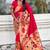 Pink woven self design pure silk paithani saree with blouse