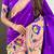Purple woven self design pure silk paithani saree with blouse