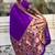 Purple woven self design pure silk paithani saree with blouse