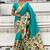 Sea green woven self design pure silk paithani saree with blouse