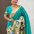 Sea green woven self design pure silk paithani saree with blouse