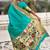 Sea green woven self design pure silk paithani saree with blouse