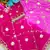 Rani Pink Color gotta work Chiffon Saree