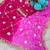 Rani Pink Color gotta work Chiffon Saree
