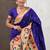 Violet woven self design pure silk paithani saree with blouse