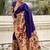 Violet woven self design pure silk paithani saree with blouse
