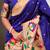 Violet woven self design pure silk paithani saree with blouse
