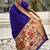 Violet woven self design pure silk paithani saree with blouse