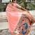 Baby pink woven self design organza paithani saree with blouse