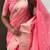 Pink woven self design organza paithani saree with blouse