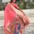 Pink woven self design organza paithani saree with blouse