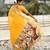 Yellow woven self design organza paithani saree with blouse