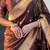 Brown woven self design pure silk paithani saree with blouse