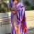 Lavender woven self design pure silk paithani saree with blouse