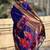 Violet woven self design pure silk paithani saree with blouse