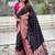 Black woven self design pashmina silk saree with blouse