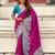 Magenta woven self design pashmina silk saree with blouse