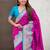 Magenta woven self design pashmina silk saree with blouse