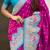 Magenta woven self design pashmina silk saree with blouse