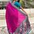 Magenta woven self design pashmina silk saree with blouse